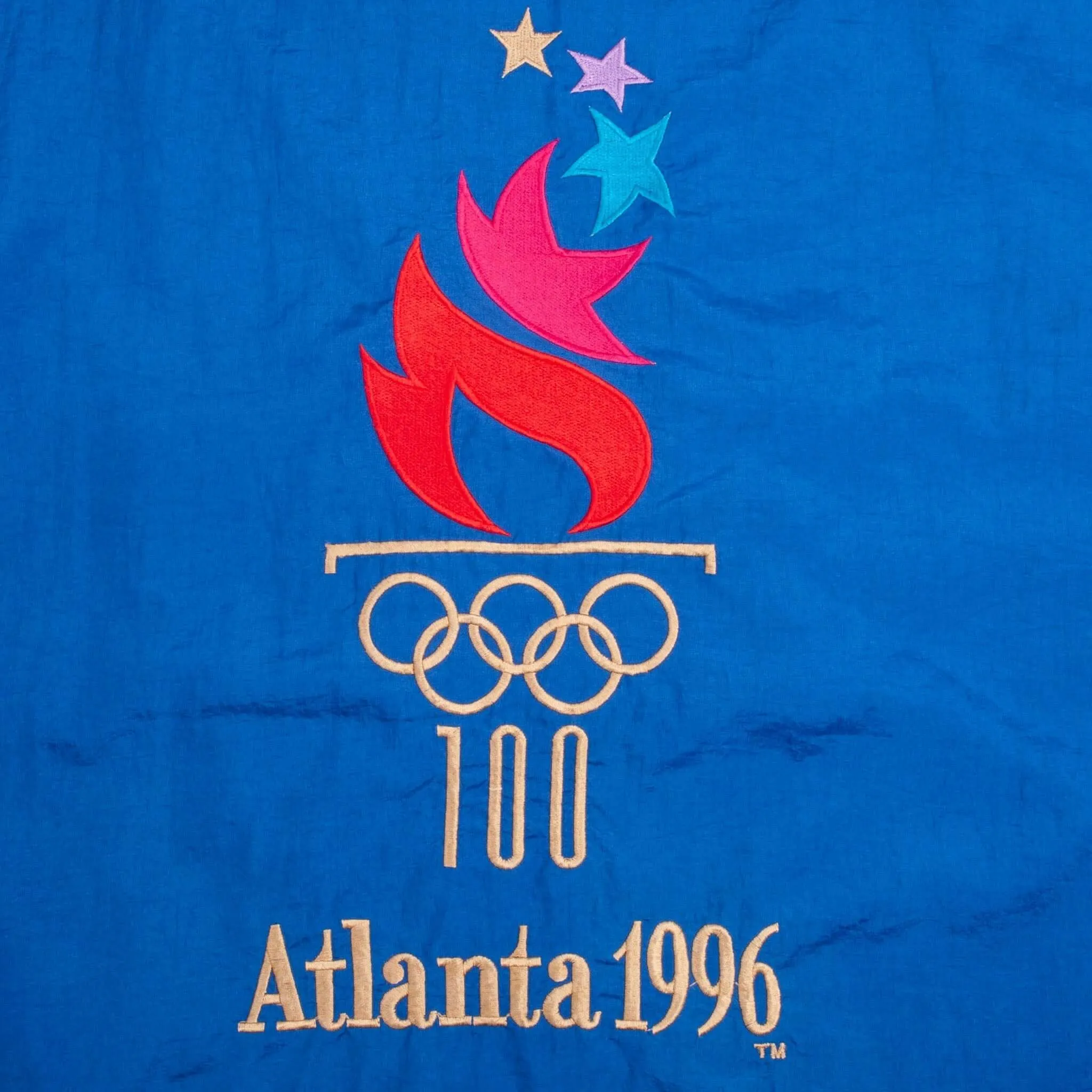 VINTAGE ATLANTA OLYMPIC GAMES 1996 TEAM USA STARTER WINDBREAKER JACKET SZE LARGE