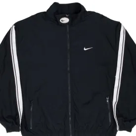 VINTAGE NIKE CLASSIC SWOOSH BLACK WINDBREAKER JACKET 1990S SIZE XL