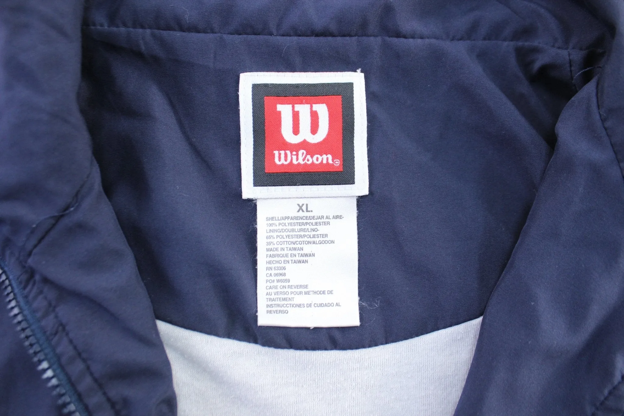 Vintage Wilson Blue Windbreaker Zip Up Jacket