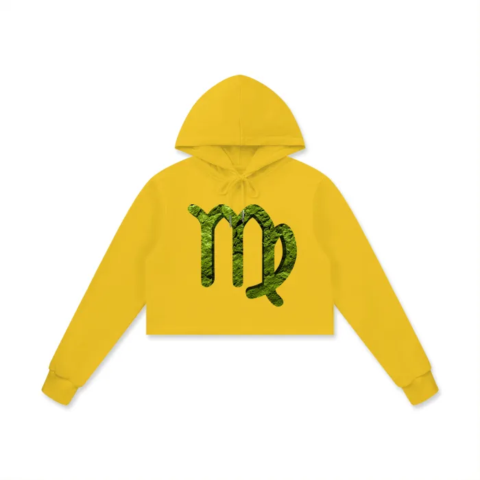 Virgo Cotton Cropped Hoodie