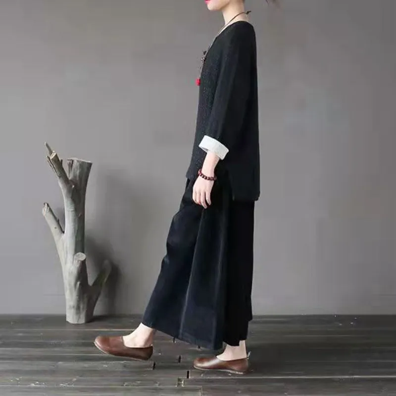 Wide Leg Pants for Women, Winter Corduroy Pants ,Women Trousers