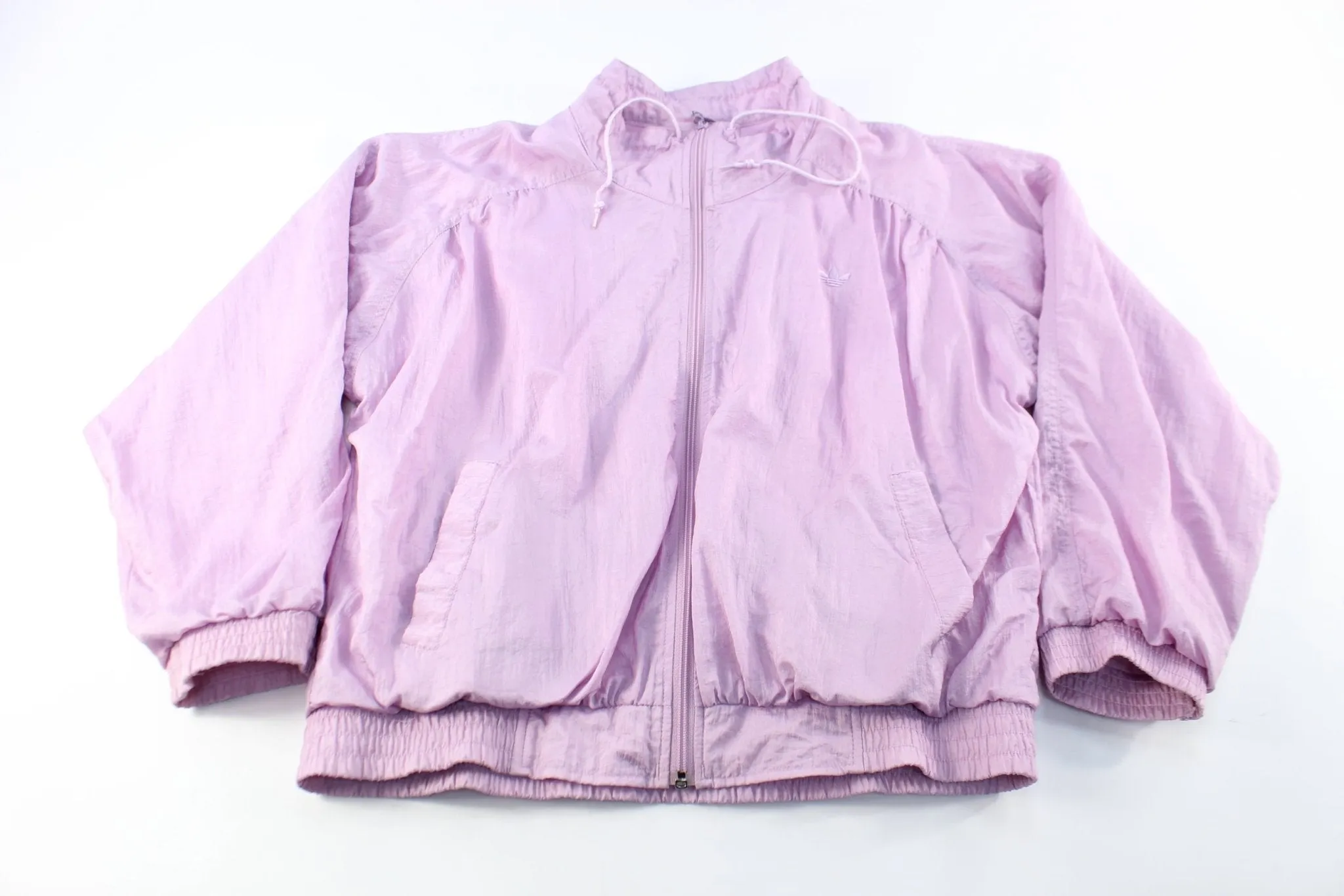 Women's 80's Adidas Embroidered Logo Purple Zip Up Jacket